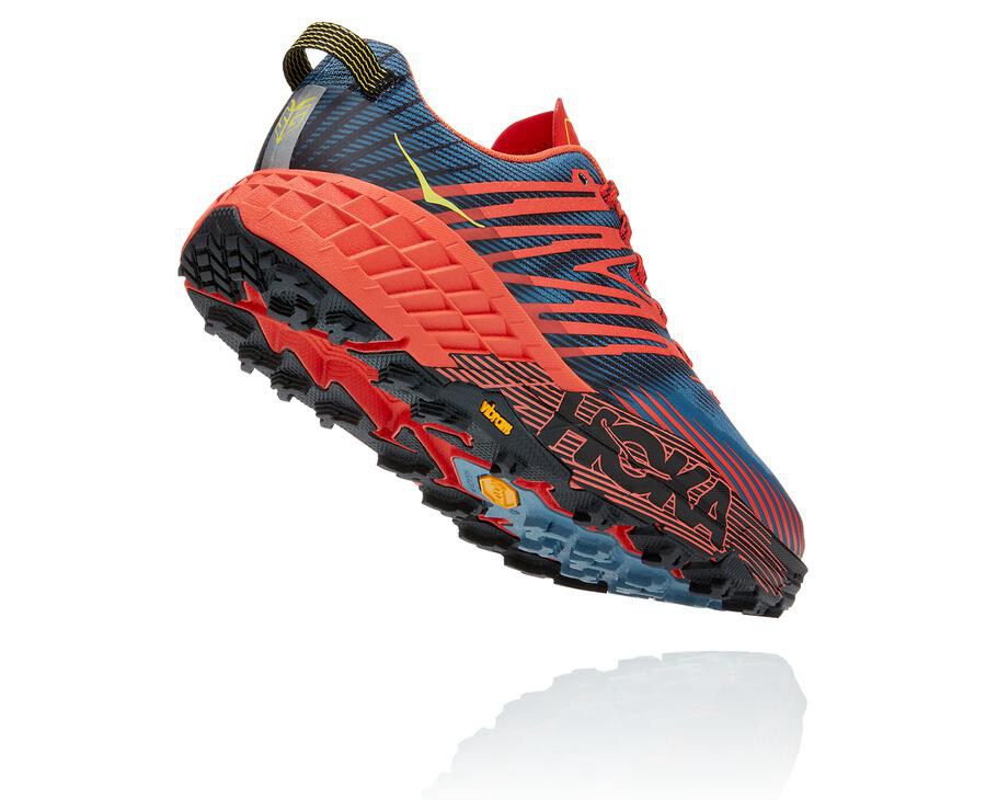 Hoka One One Mens Trail Shoes - Speedgoat 4 - Red - TCVX73901